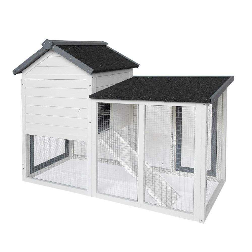 48"L Rabbit Hutch Indoor Outdoor Wood House Pet Cage for Small Animals G1386