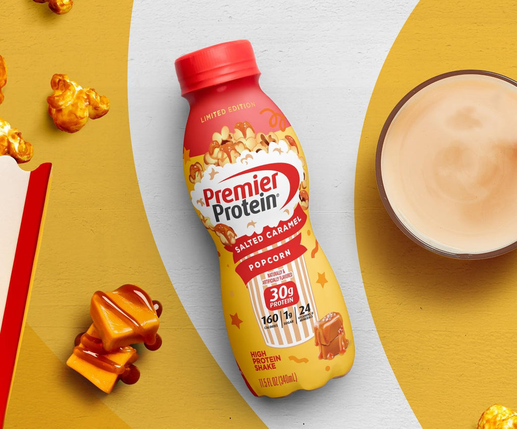Protein Shake Salted Caramel Popcorn and Cake Batter, 30g Protein, 12 Pack O632