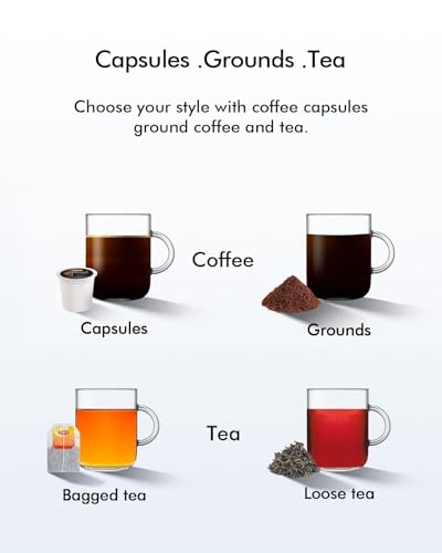 Single Serve Coffee Maker for K-pods, Ground Coffee, and Loose Leaf Tea H6360