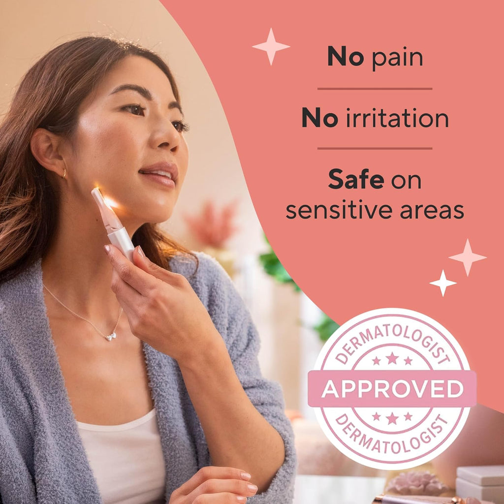 Facial Hair Remover for Women, Electric Face Razor with LED Light W2035