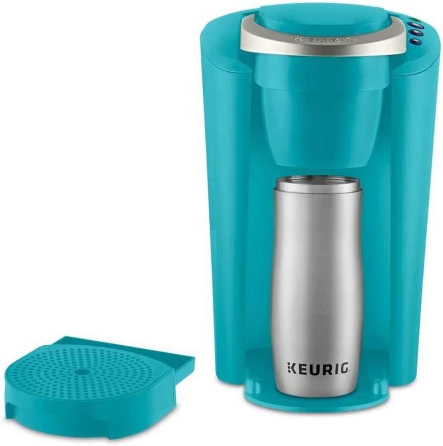 Single-Serve Pod Coffee Maker, 36 oz, Turquoise T4621