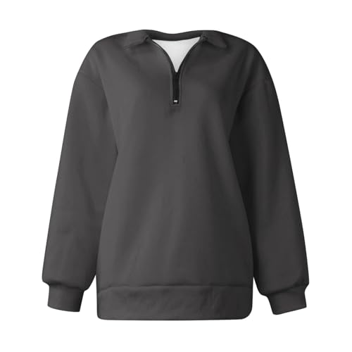 Oversized Half Zip Sweatshirts for Women Casual Long Sleeve D858929