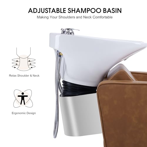 Adjustable Porcelain Shampoo Station Chair for Salon Spa Use R5346