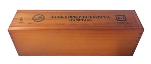 Red Double Nine High Gloss Dominoes Set with Wooden Storage Box U968