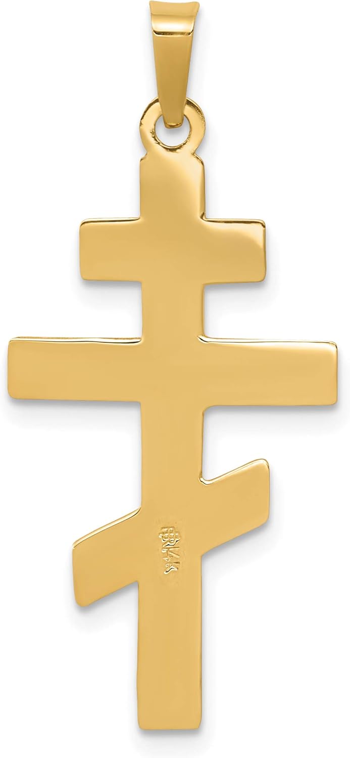 14k Yellow Gold Orthodox Cross Pendant S819327
