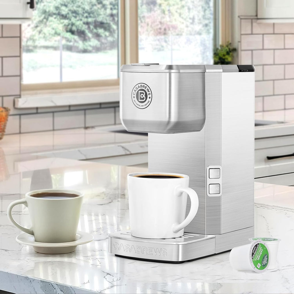 K Cup Coffee Maker, Stainless Steel, Compact Coffee Brewer N572832