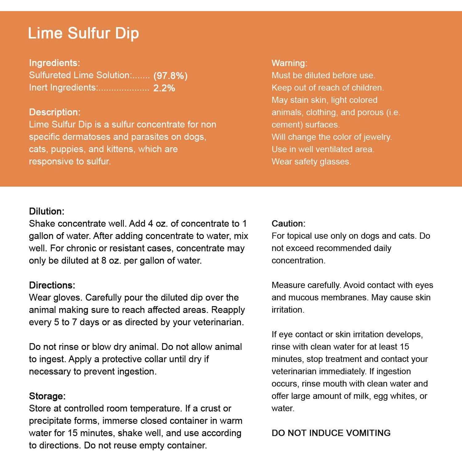 Lime Sulfur Dip for Pets C245