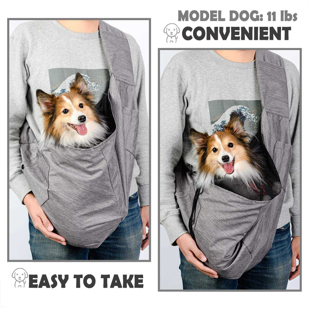 Dog Sling Carrier for Small and Medium Dogs with Adjustable Padded Shoulder R605