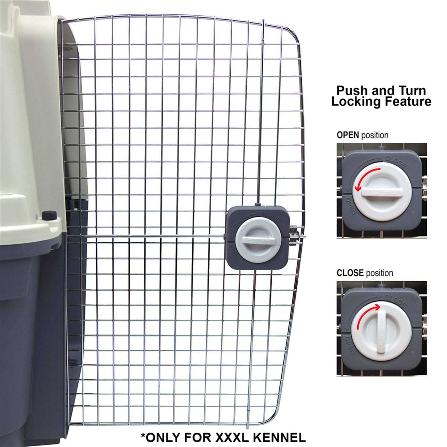 Rolling Plastic Wire Door Travel Dog Crate T728
