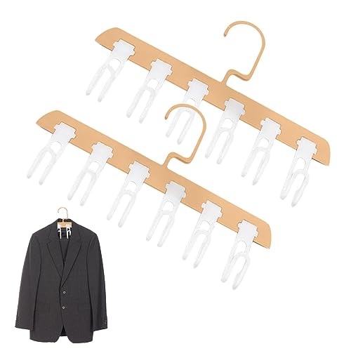 6 Slots Multi Clothes Hanger Organizer with Hook, Space Saving PVC Hangers for Home R249812