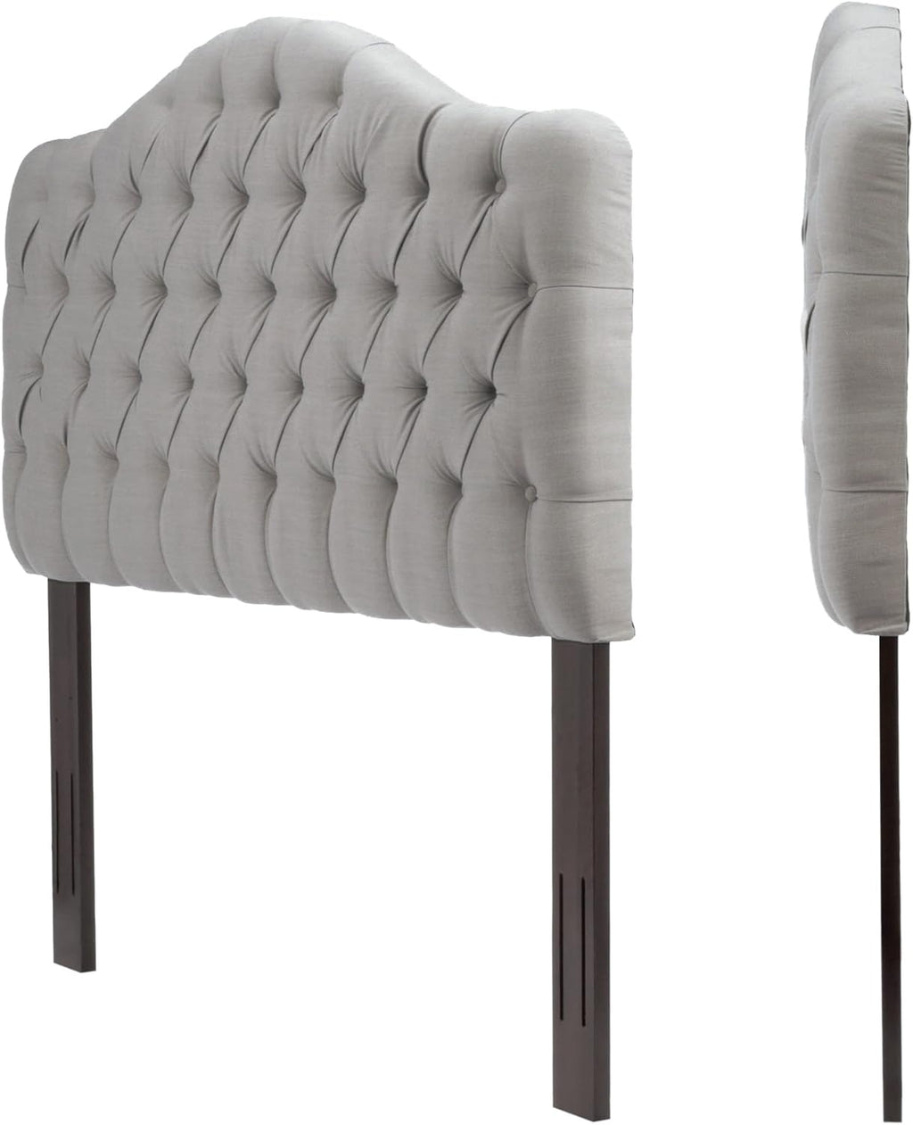 Upholstered Adjustable Headboard Panel with Button-Tufted Design - Twin V6885