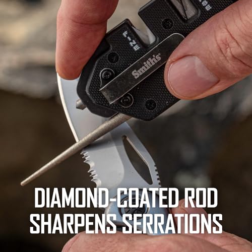 Pocket Tactical Knife Sharpener with Diamond Rod and Pocket Clip M291482