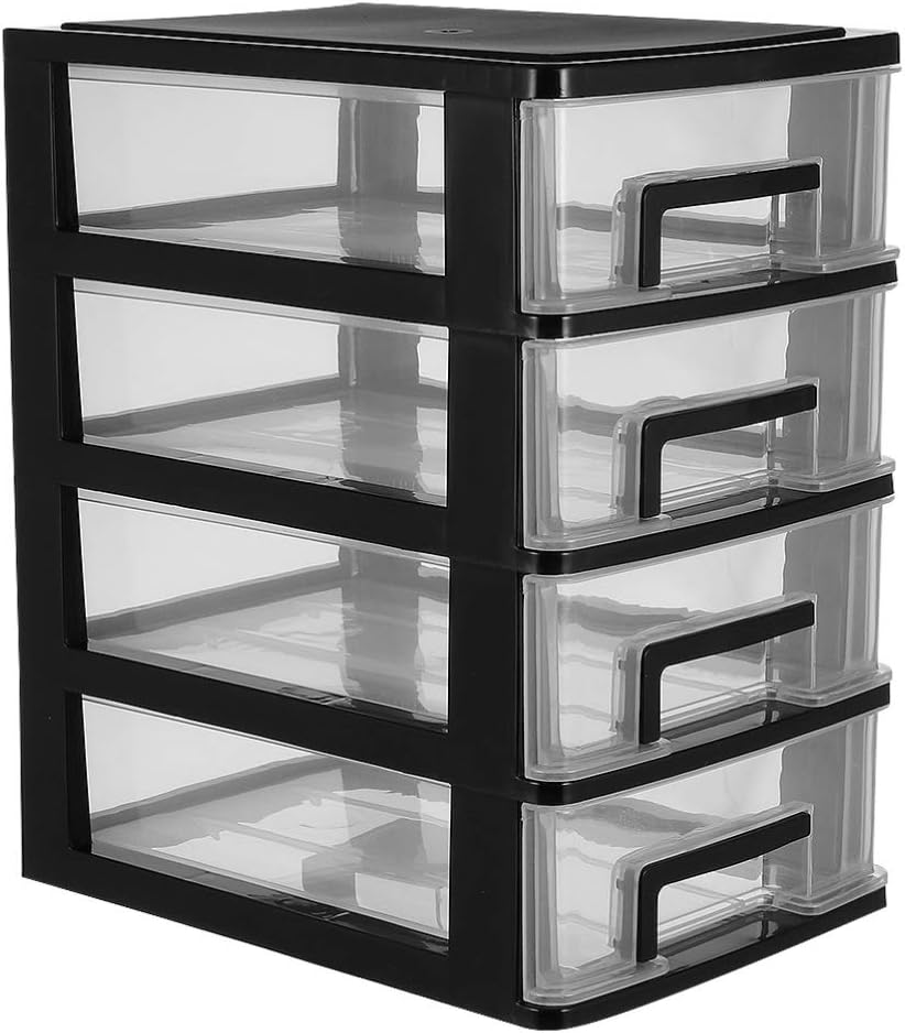 4 Layer Plastic Drawer Cabinet for Office Bedroom Home J414
