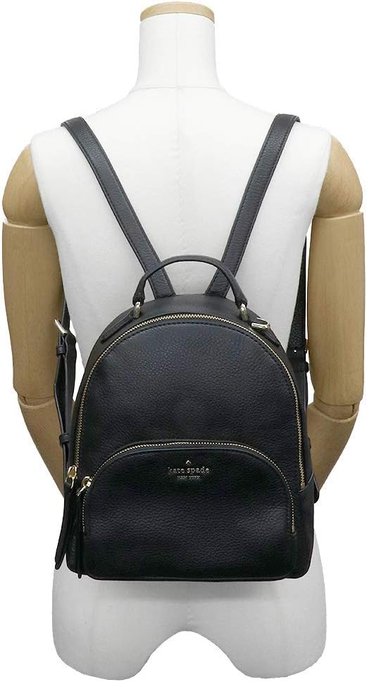 Leather Backpack, Medium, Black N5811