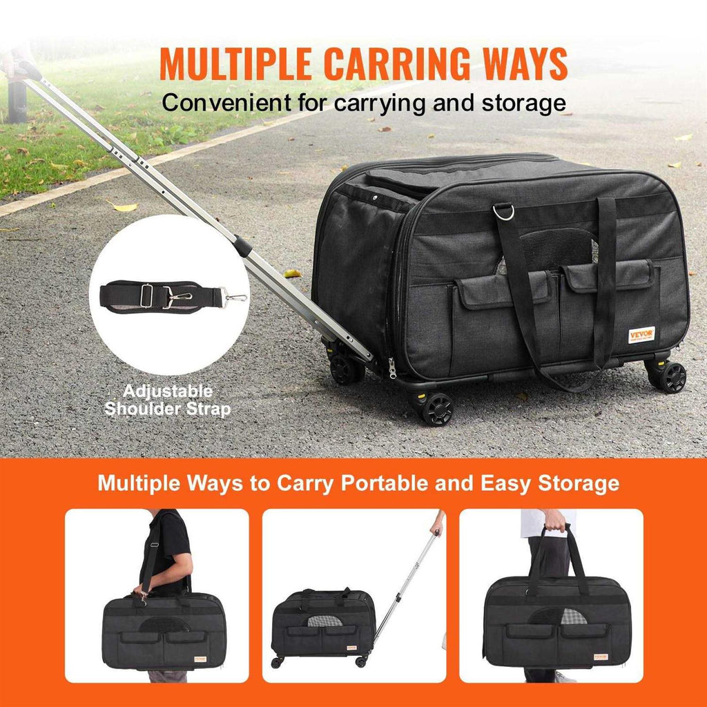 Cat Carrier with Wheels and Telescopic Handle S926650