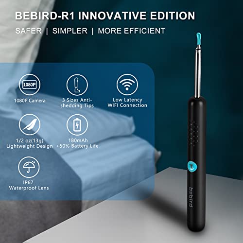 Ear Wax Removal Tool Camera with 1080P HD Wireless Otoscope X7065