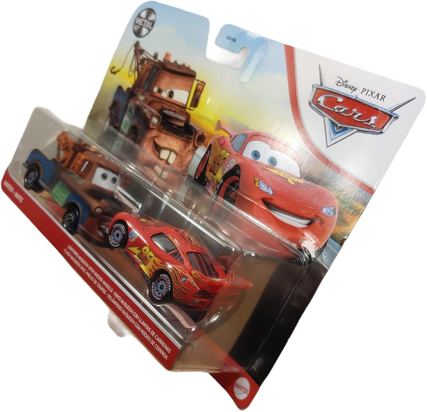Cars 3 Lightning McQueen & Mater 2-Pack, 1:55 Scale Die-Cast Vehicles for Kids Age 3 and Older W12397