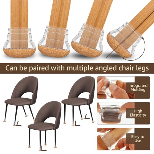 Chair Leg Floor Protectors Silicone Covers for Noise Reduction L8667