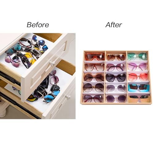 Sunglasses Organizer Storage Eyeglasses Holder Case Box with Lid R28335