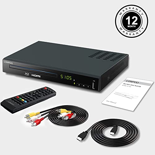 Blu Ray DVD Player, 1080P Home Theater with HDMI and USB Playback I711