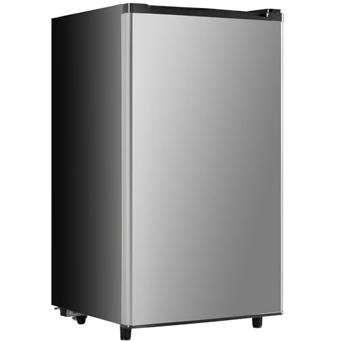Mini Fridge with Freezer, Single Door, Adjustable Thermostat, Compact for Bedroom Office Dorm Y715