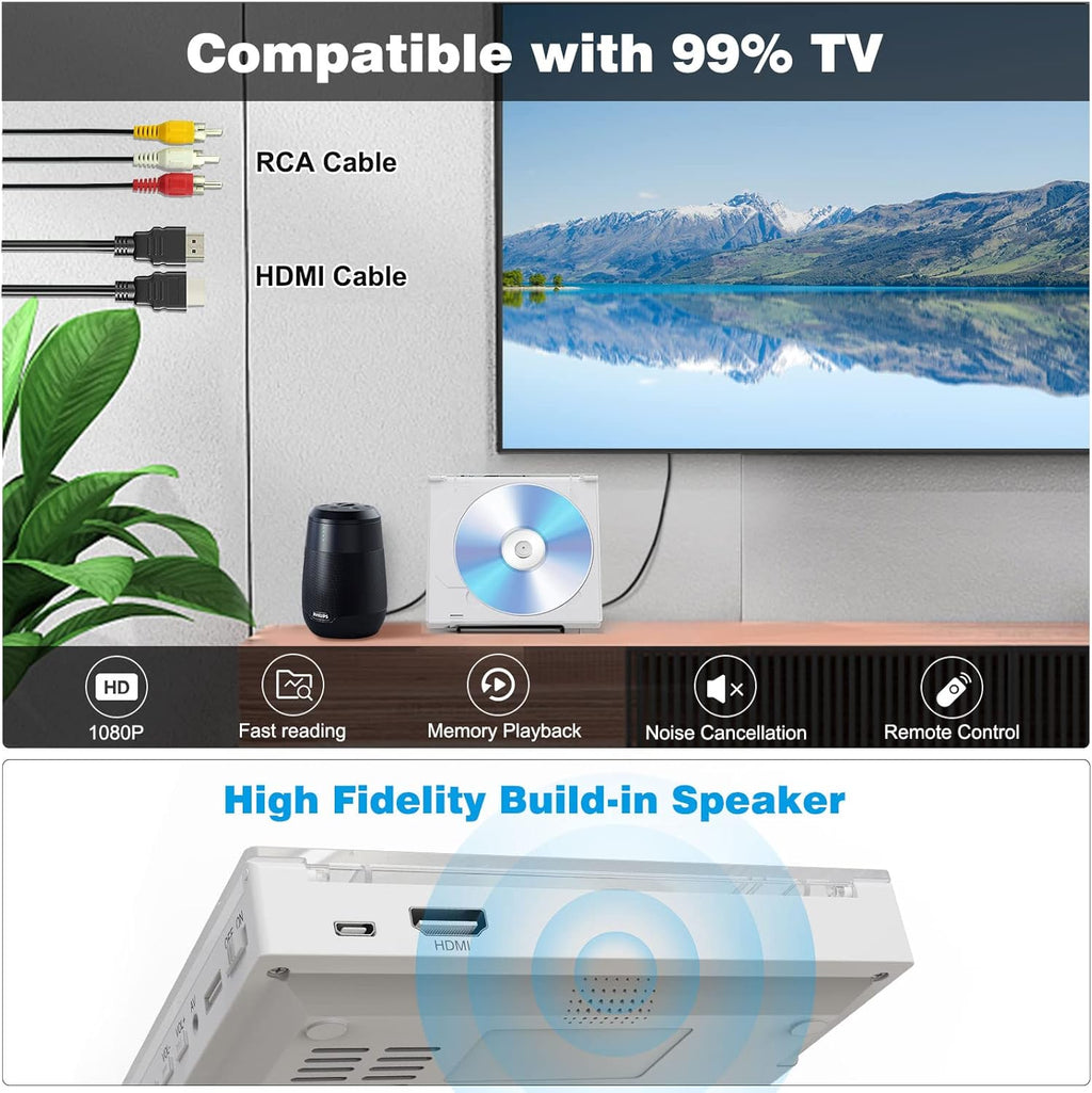 Mini DVD Player with HDMI and RCA Output for TV I752