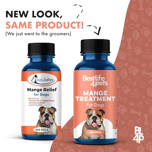 Mange Relief for Dogs - Natural Itch and Coat Support Pills L59134