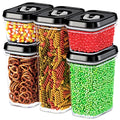 DWËLLZA KITCHEN Pasta Storage Containers for Pantry Airtight - 2 Pc Spaghetti Container Storage - Ideal for Spaghetti & Noodles, Kitchen Pantry Organization and Storage - Keeps Food Fresh & Dry