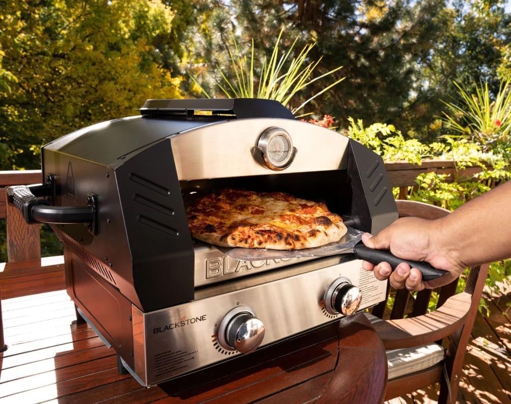 Outdoor Portable Propane Pizza Oven with Pizza Peel and Cutter J737597