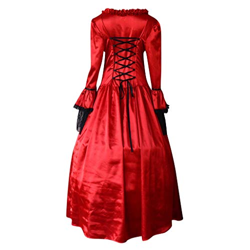 Medieval Patchwork Lace Flare Sleeve Maxi Dress for Women K51194