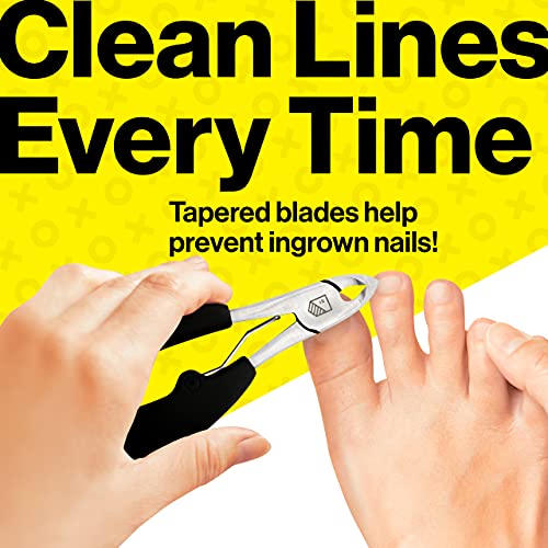 Heavy-Duty Toenail Clippers for Thick or Ingrown Nails, Stainless Steel, Black T108