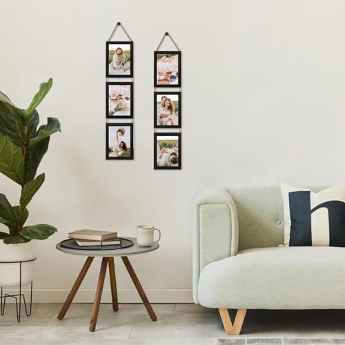 5x7 Collage Picture Frames Black, 3 Openings, Wall Decor, 2 Pack Z74455