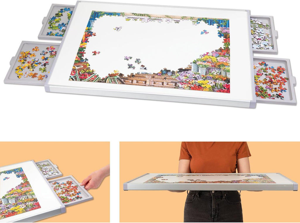 1500 Piece Puzzle Board with Drawers W807