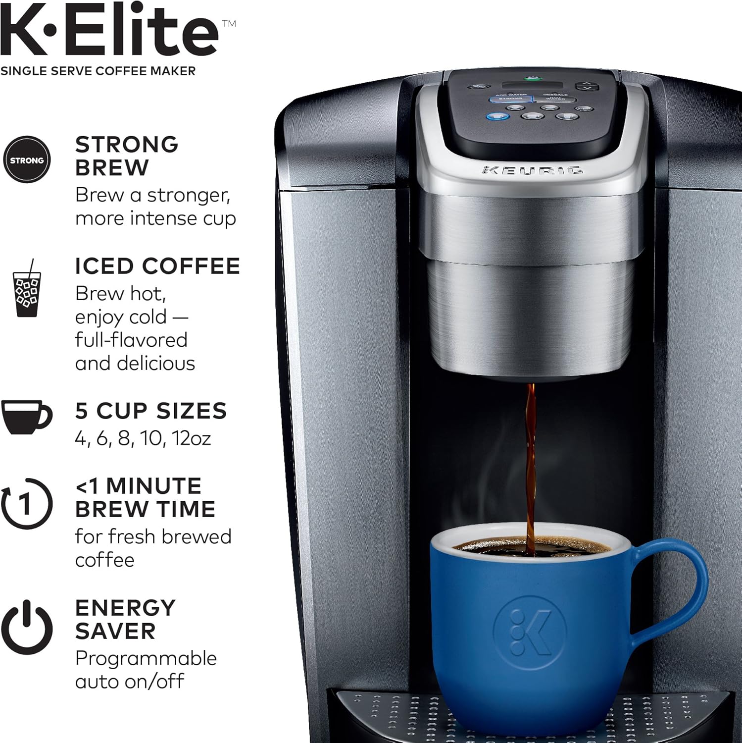 Single Serve Coffee Maker with Iced Coffee Capability and Maintenance Kit S83750