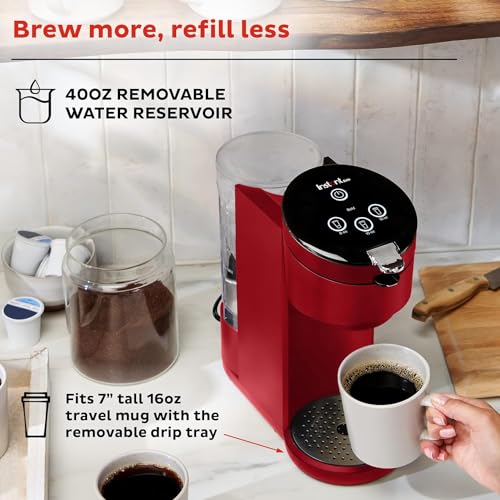 Single Serve Coffee Maker, K-Cup Pod Compatible, 40oz Water Reservoir, Black S251755