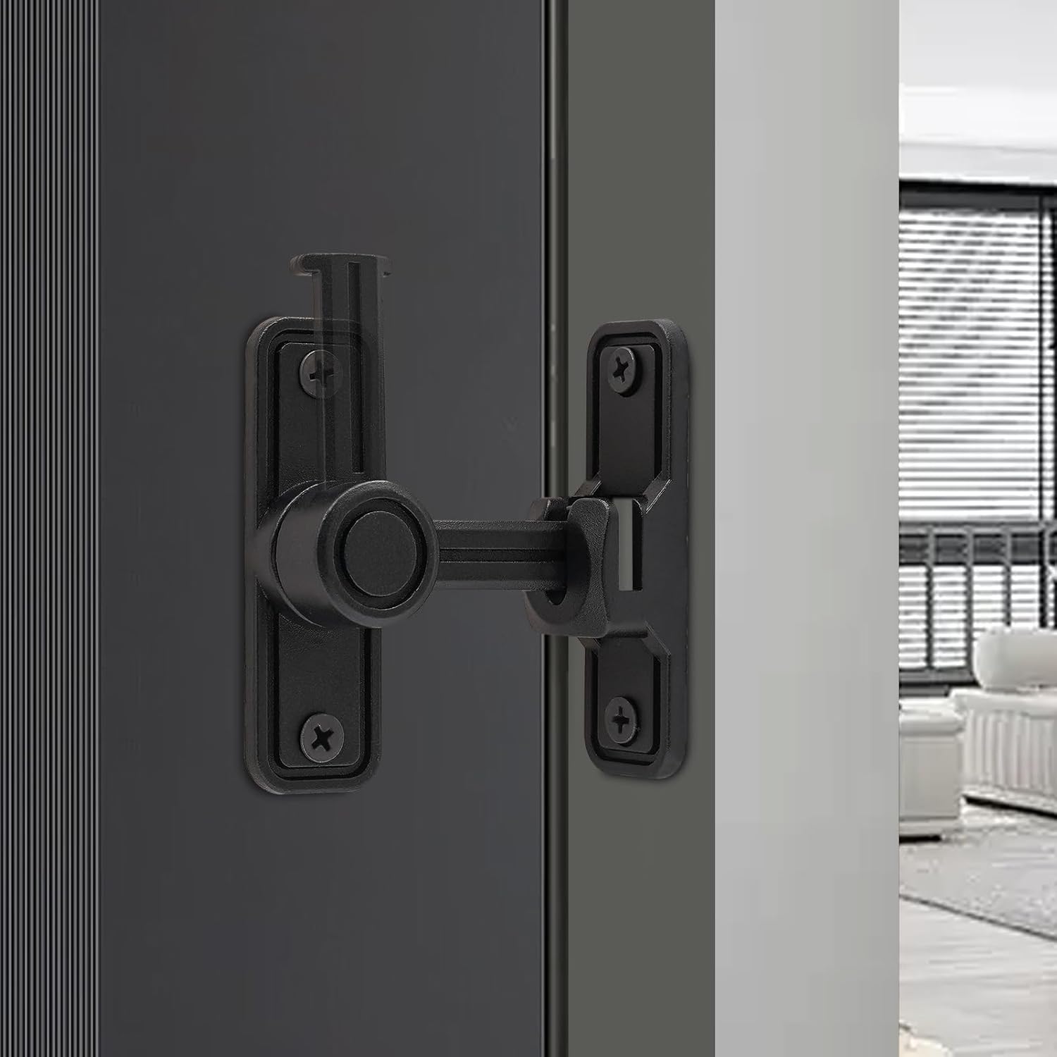 Barn Door Lock Latch, 90 & 180 Degree Heavy Duty Sliding Door Lock M560