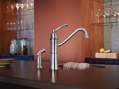 Mediterranean Bronze High-Arc Kitchen Faucet with Side Spray U806