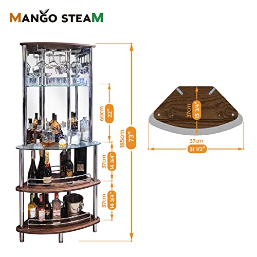 Mango Steam Bar Table with Rustic Wood Tower I46916