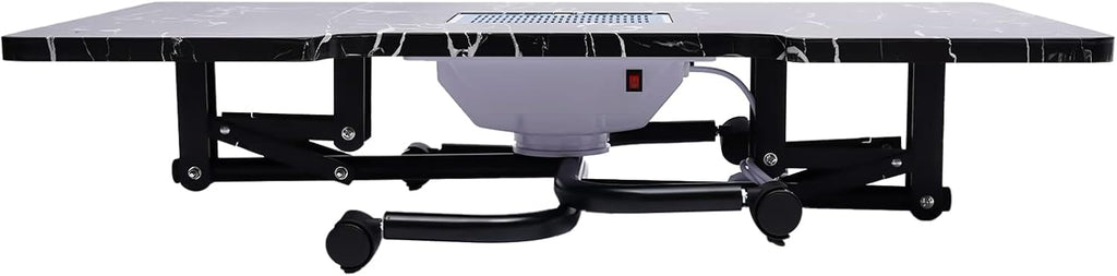 Folding Nail Table with Dust Collector and Wheels I4870