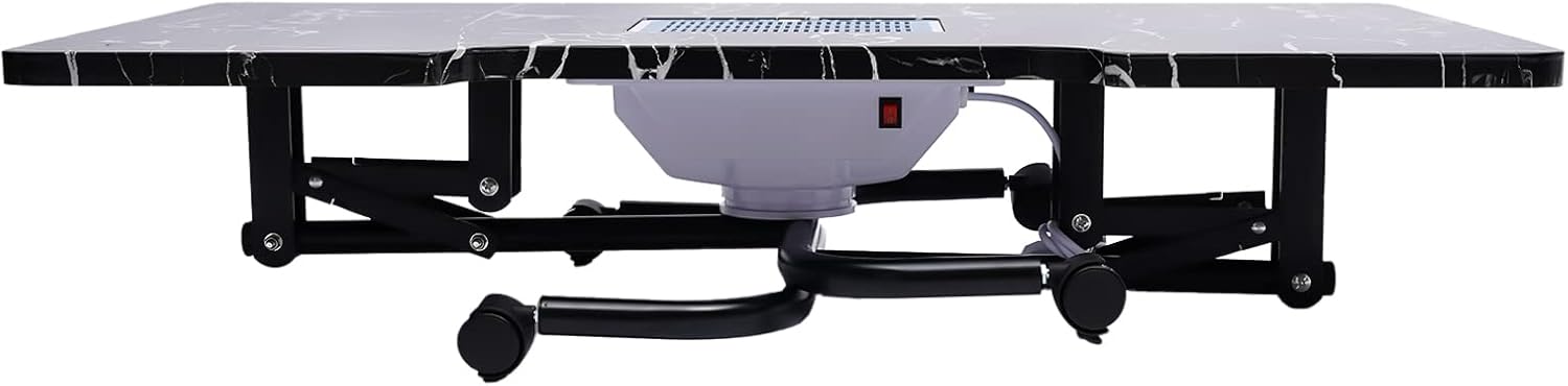 Folding Nail Table with Dust Collector and Wheels I4870