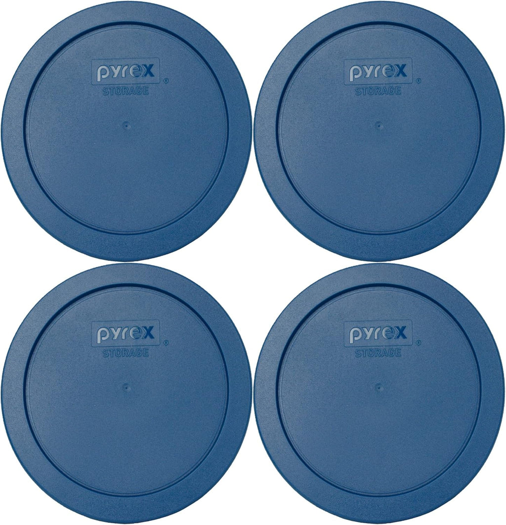 Pyrex 7402-PC 6/7-Cup Blue Spruce Food Storage Replacement Lids - 4 Pack