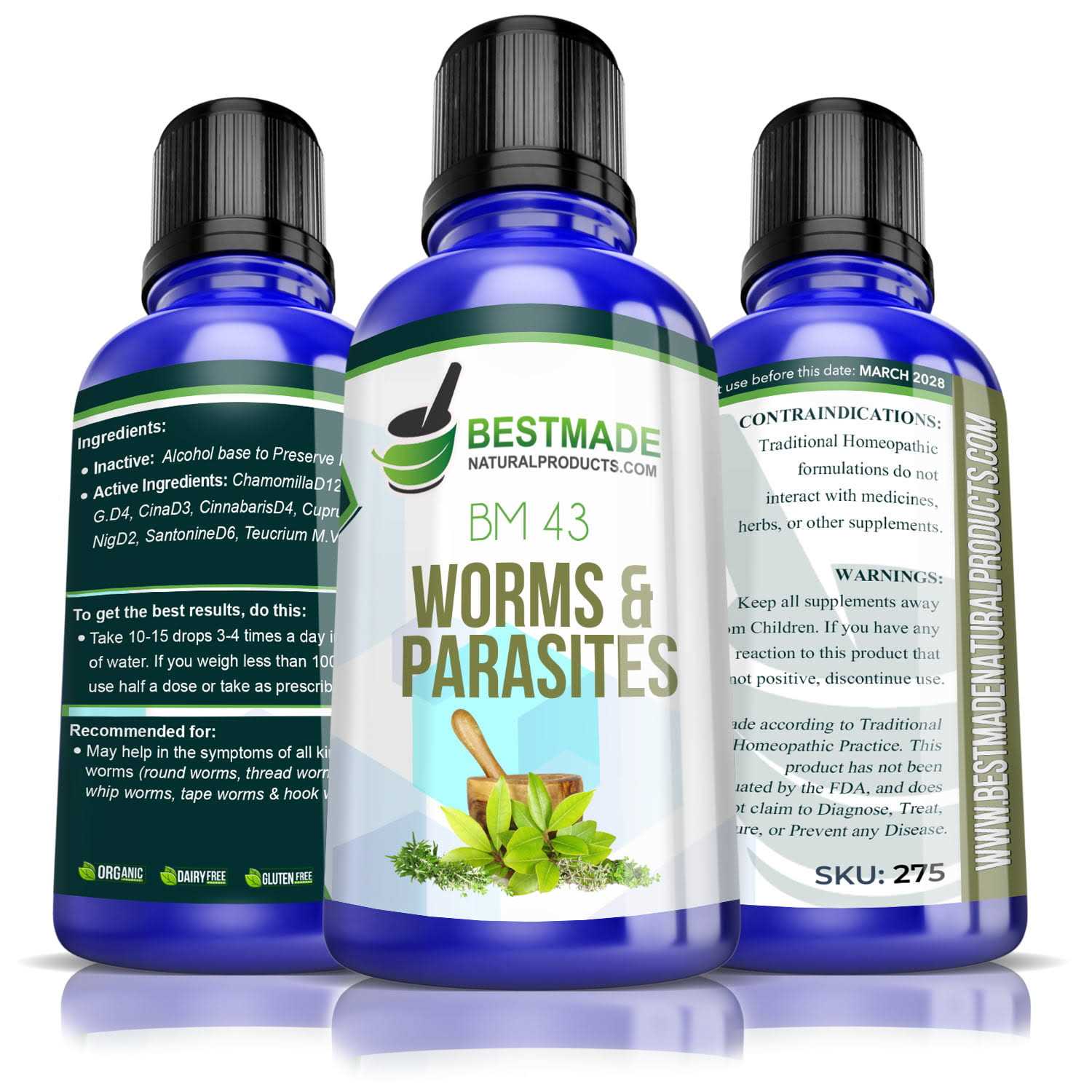 Natural Worm and Parasite Remedy for Humans V774965