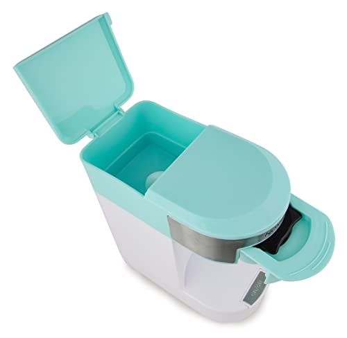 Single Coffee Maker for K-Cup & Pods, 14 oz, Reusable Filter Basket, Aqua P5089
