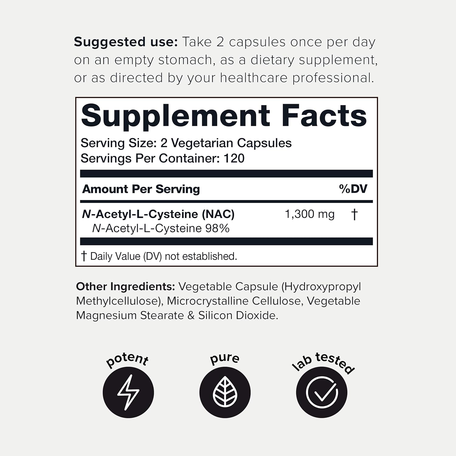 Glutathione & NAC Supplement Bundle - 1300mg High Purity Formula D810748