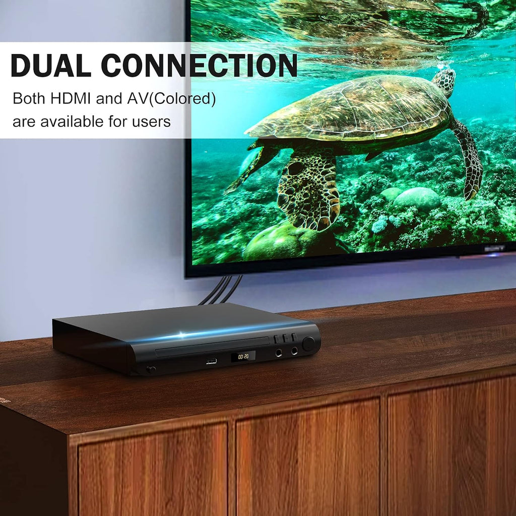 DVD Player for TV, HDMI & RCA Output, USB Input, Region Free O12676