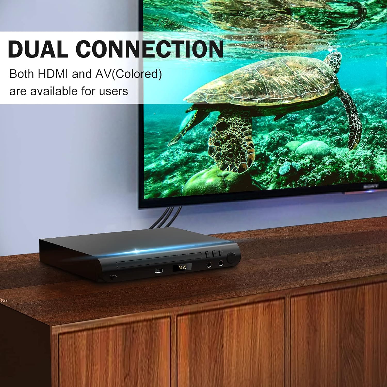 DVD Player for TV, HDMI & RCA Output, USB Input, Region Free O12676