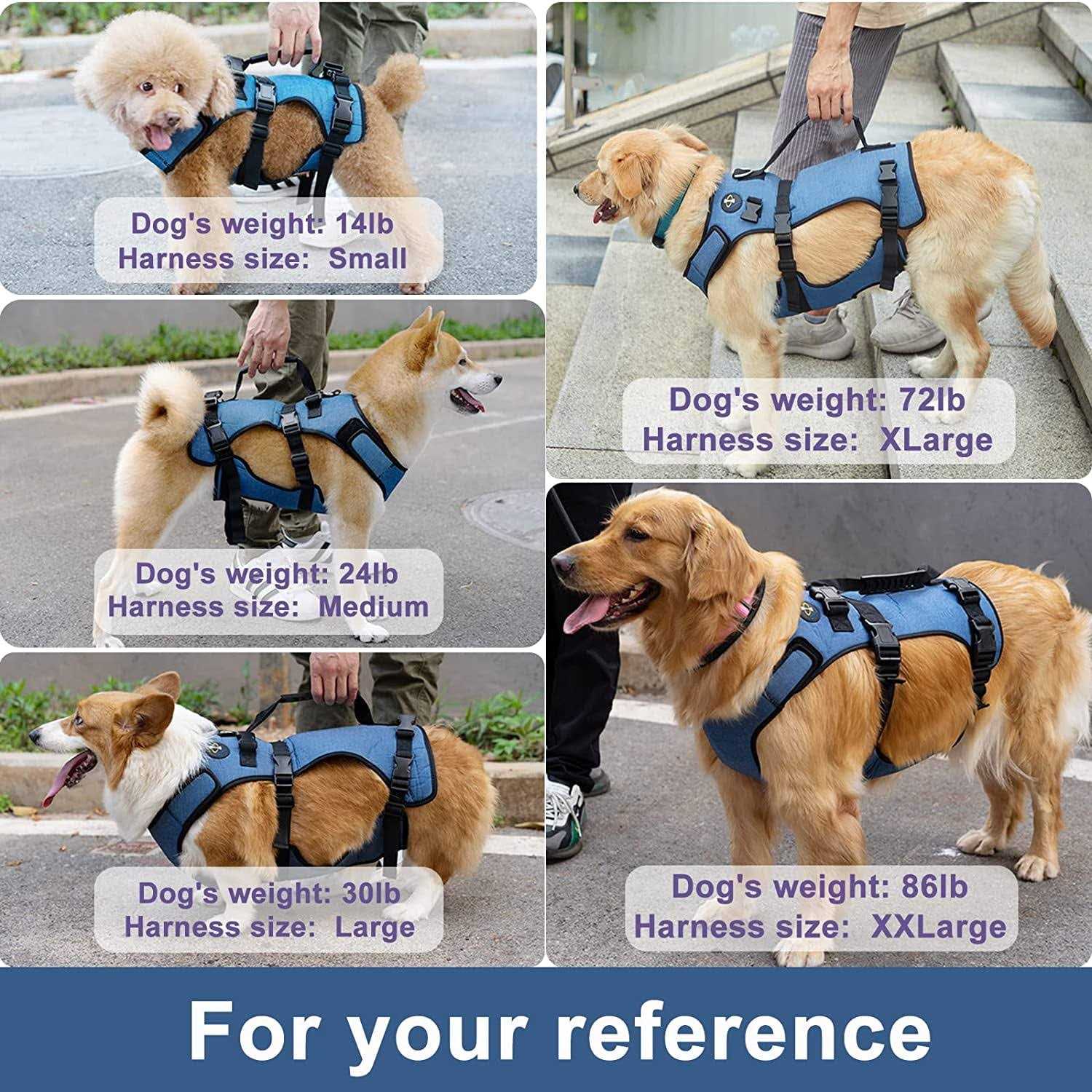 Dog Lift Harness Support & Recovery Sling Pet Rehabilitation Vest H86065