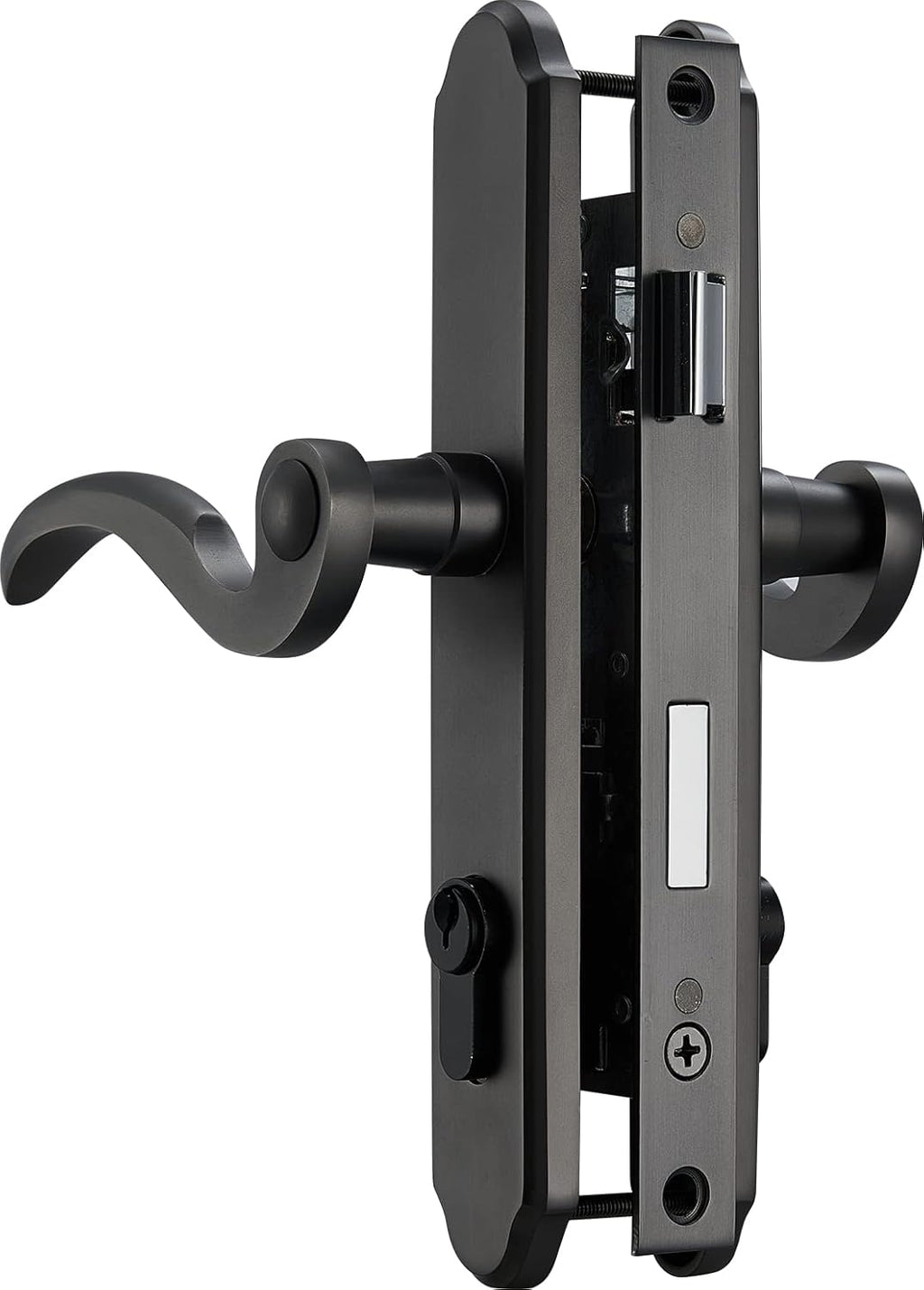 Brushed Dark Bronze Mortise Lock Set for Exterior Doors Y617