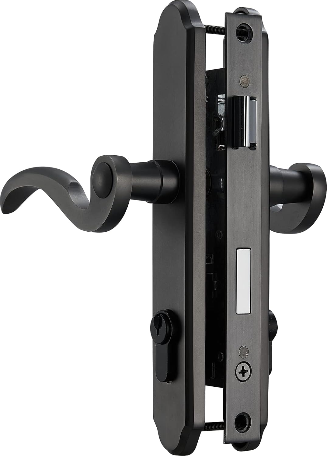 Brushed Dark Bronze Mortise Lock Set for Exterior Doors Y617