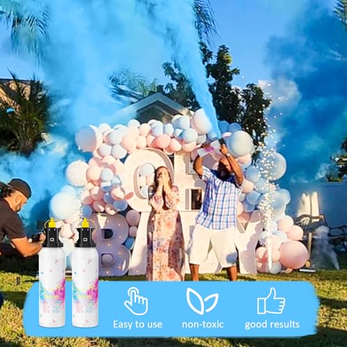 Large Gender Reveal Fire Extinguisher Color Blaster 2 Packs Baby Boy Blue Smoke X66165
